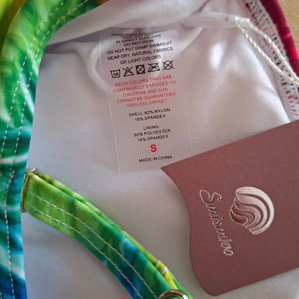 Smismivo Swimsuit NEW size S Multicolor swim Tie Dye Tummy Control swimwear - Picture 6 of 6